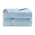 thumbnail image 2 of Superior Egyptian Cotton Absorbent Light Blue Bath Sheet Set of 2, 2 of 15