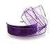 thumbnail image 3 of Ribbon Traditions 1.5" Wired Sheer Organza Ribbon Purple 50 Yards, 3 of 4