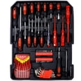 thumbnail image 6 of 899pcs Home Repair Tool Set Kit for Men, Toolbox Storage Case with 4 Drawers, General Household Tool Kit with Rolling Tool Box, Tool Set Kit for Maintenance, Garden, Homeowner, Handyman ,silver case, 6 of 10