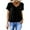 #1 Black, variant on SHIBEVER Womens Tops Short Sleeve Summer Casual Basic V Neck T Shirts for Women Loose Casual Tees for Ladies Tops for Woman Peacock Green L