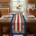 thumbnail image 2 of BZPIZ 4th of July Decorations Table Runner Red/White/Blue Stripe Stars Patriotic Independence Day Table Decoration Home Kitchen Dining Indoor Outdoor, 2 of 5
