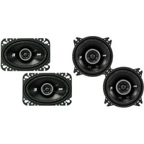 Kicker DSC460 4x6-Inch (100x160mm) Coaxial Speakers w/ 43DSC404 4" Coaxial Bundle