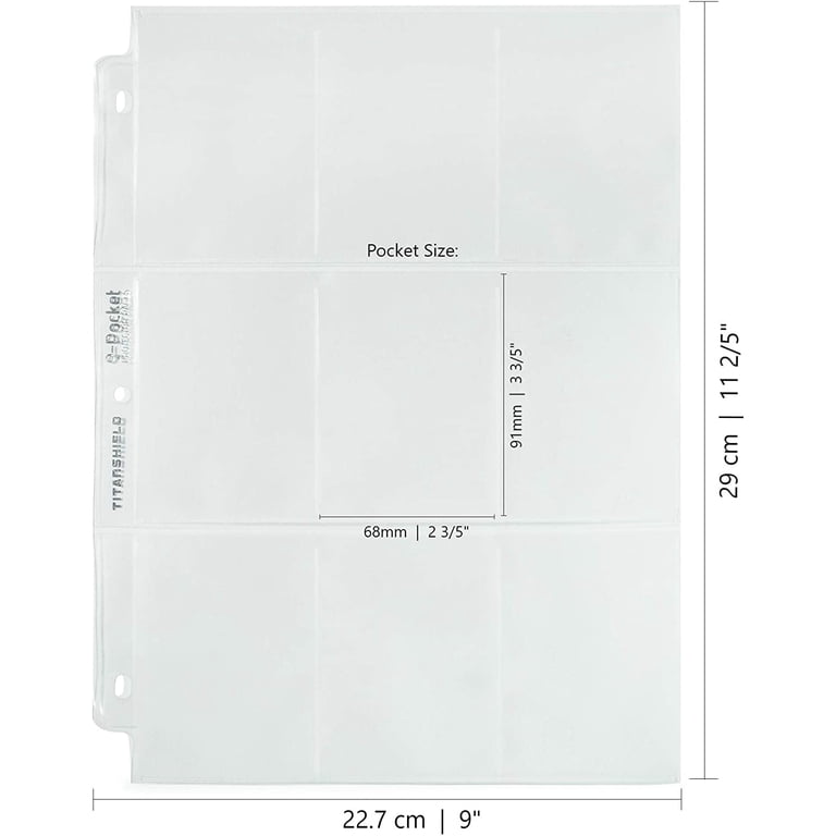 pokemon card sleeve size cm Trading Standard Sleeves (200-Pack) Actual Sleeve Dimensions 9 Pocket Page Protector, 270