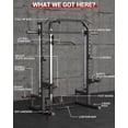 thumbnail image 3 of GARVEE Smith Machine with Barbell Bar,Cable System,Lat Pulldown Attachments,J Hooks, Landmine,Safety Spotter Arms,Multi-Functional Squat Rack for Home Gym, 3 of 8