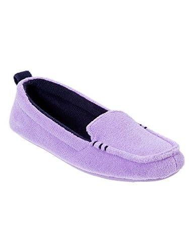 womens purple moccasin slippers