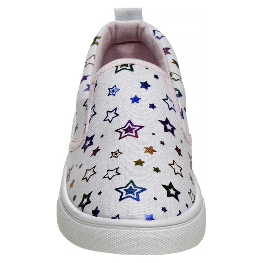 Nanette Lepore Girl Slip On Canvas Shoes, White, Size: 13