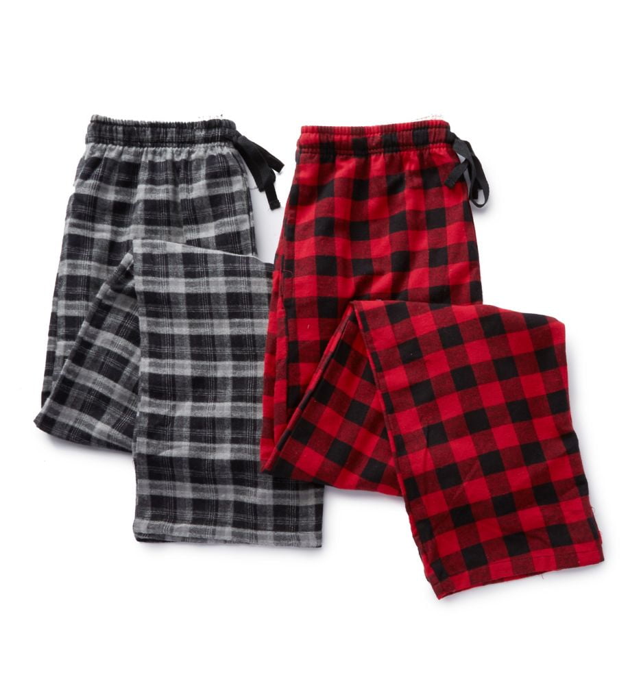 Hanes 4086B Big Man Plaid Flannel Pants 