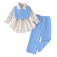 thumbnail image 3 of mgoYE Toddler Girls Clothes Long Sleeve Ruffle Top and Pants 2Pcs Fall Winter Outfits, 3 of 9