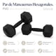 thumbnail image 3 of Juego De Mancuernas Eleva ELEVA-2MH Hexagonal 15 Lb Con 2 Pz, 3 of 8
