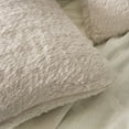 thumbnail image 3 of PAVILIA Fluffy Cream Ivory Throw Pillow Covers, Decorative Accent Pillow Cases for Bed Sofa Couch, Soft Faux Fur Cushion Cover, Square Sherpa Pillowcases, Home Room Decor, Beige, 18x18 Set of 2, 3 of 8