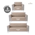 thumbnail image 2 of Protector de Sala 3 Pzas Reversible Pinsonic, Real Textil (Khaki - Beige, CH/M/G), 2 of 6
