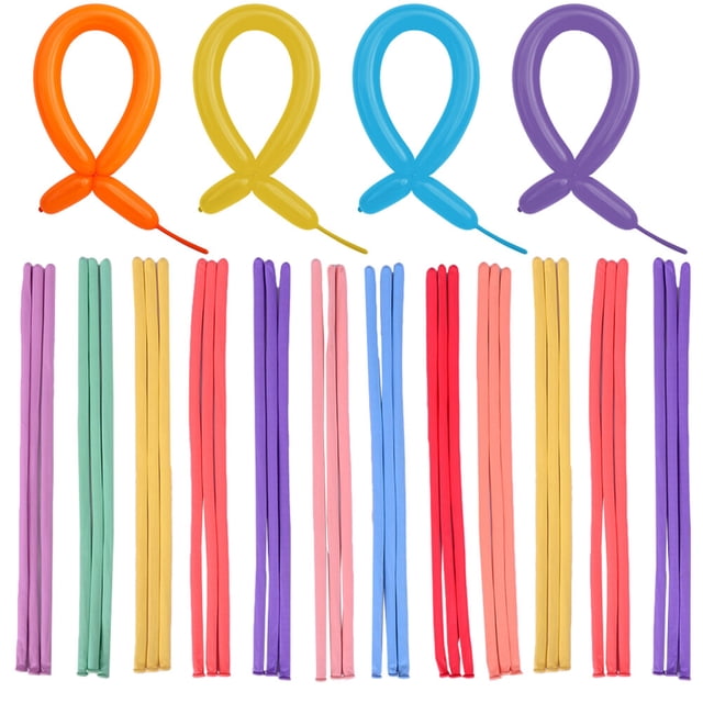 200pcs Long Balloons Latex Twisting Balloons Decorative DIY Balloons(Random Color)