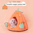 thumbnail image 3 of Pet Sleeping Nest Comfortable Thickening Cartoon Pumpkin Shape Cat Dog Winter Nest for Home, 3 of 10
