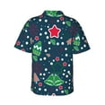 thumbnail image 3 of Easygdp Christmas Men's Hawaiian Shirts Print Lapel Short Sleeve for Beach, vacation, party, casual occasions - X-Large, 3 of 9