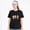 Black-33, variant on Women's Cotton T-Shirt Ghost Trio Floral Graphic Halloween Tee