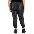 thumbnail image 2 of Tinseltown Womens Juniors Faux Leather Plus Jogger Pants, 2 of 2