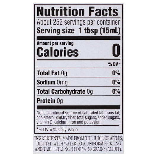 Heinz Apple Cider Vinegar Jug, 1 Gallon -- 4 per case.