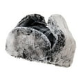 thumbnail image 3 of Men's Ushanka Trapper Hat: Warm Eskimo with Brim Winter Hunting Ear Protection, Cold-Resistant Faux Fur Perfect for Cold Seasons L Black White, 3 of 6