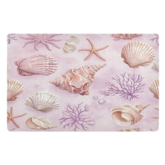 BZSMCE Floor Mats 32x20in Cute Shells and Starfishs Creativity Doormats