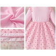 thumbnail image 7 of Long Sleeve Dresses for Girls Cute Polka Point Crewneck A Line Dress Fashion Party Dresses Size 3-10, 7 of 7