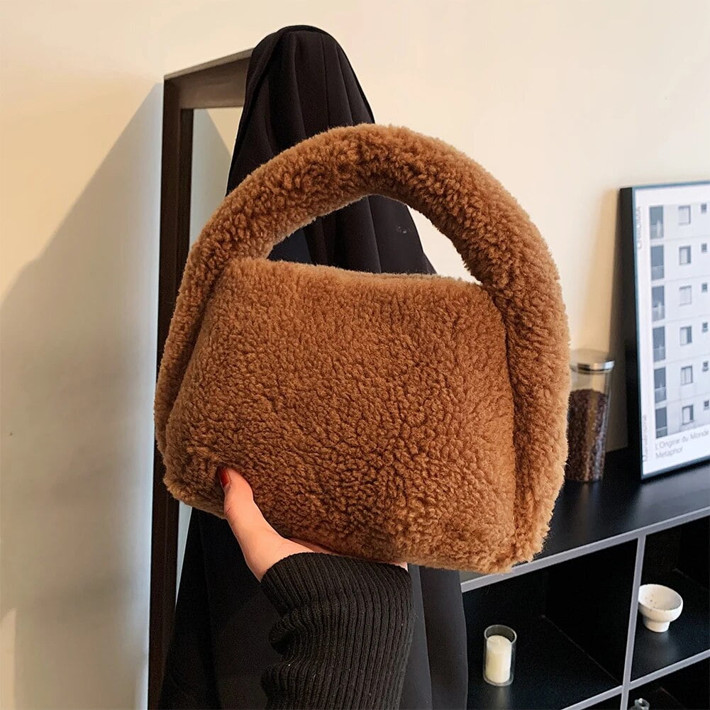 Fur handle bag hotsell