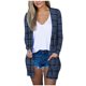 thumbnail image 2 of Puntoco moda mujer camiseta de manga larga frente abierto cárdigan de Navidad prendas de vestir exteriores sueltas blusa estampada abrigo bolsillos tops Puntoco Puntoco-1, 2 of 5