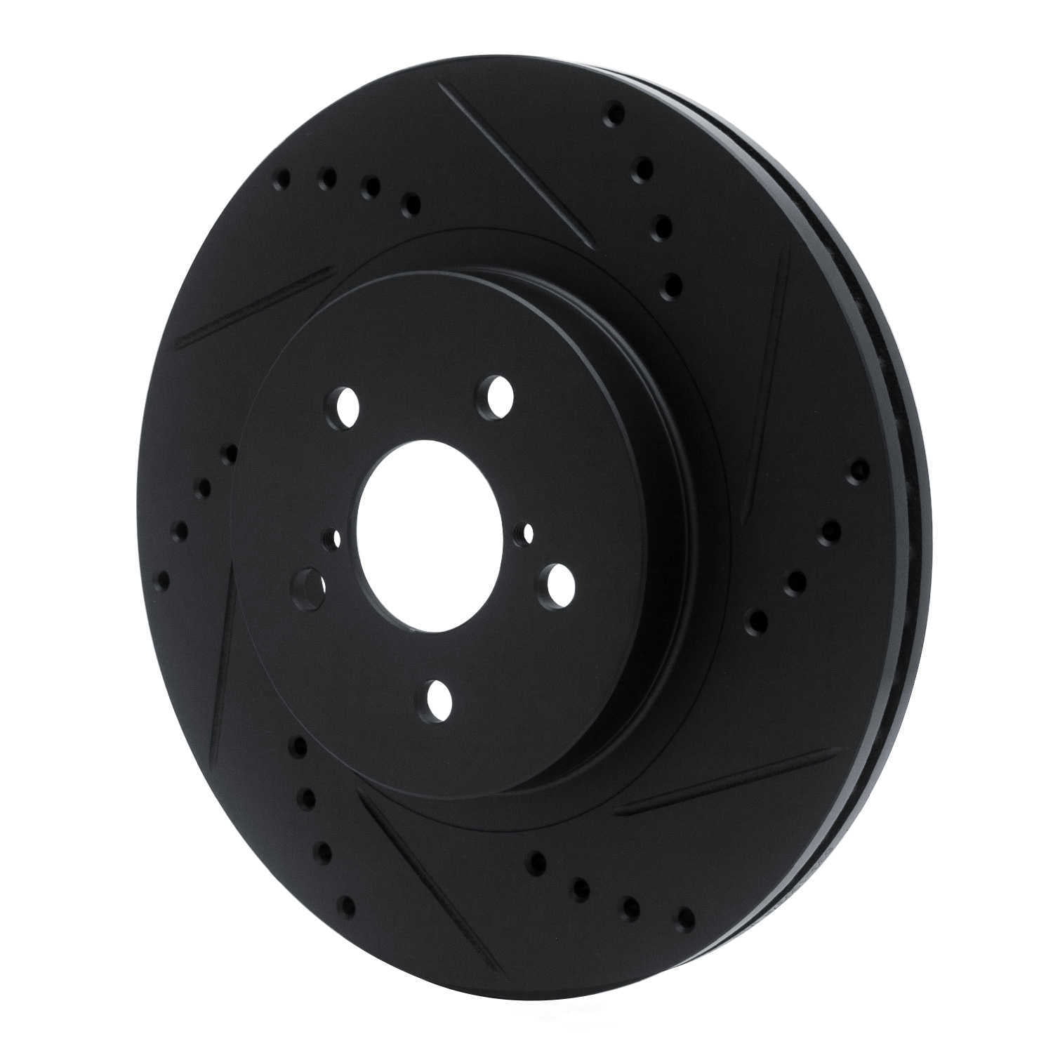 Dynamic Friction Company 633-13037R DFC Brake Rotor - Drilled And Slotted - Black