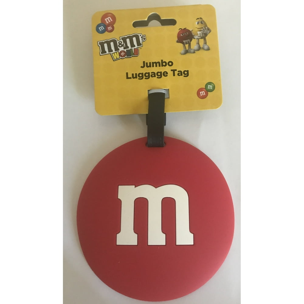 M&M'S M&M'S M&M's World Character Red Jumbo Luggage Tag New with Tags
