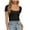 Black, variant on IROINNID Women's Trendy Minimalist Solid Color Square Neck Comfy Versatile Loose T-shirt Short Sleeve Blouse Casual Tops Spring