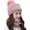 Pink, variant on PULLIMORE Womens Winter Beanie Hats Knitted Scarf Set Pompom Fleece Lined Cap with Face Mask (White)