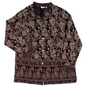 White Stag - Women's Plus Mandarin Paisley Jacket