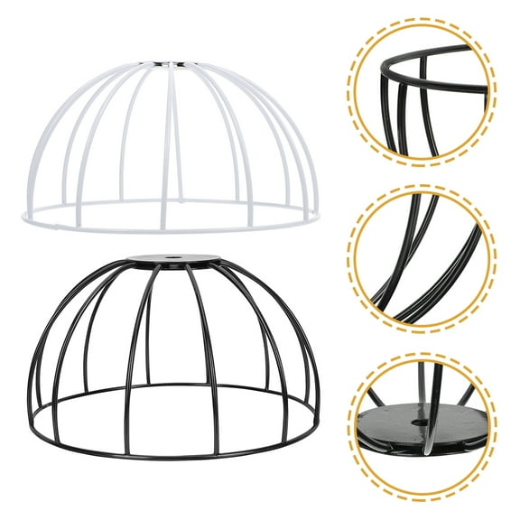 Hemobllo Vintage Style Wire Lamp Shade Frame 2Pcs for DIY Enthusiasts and