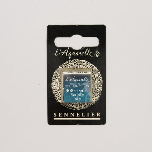 Sennelier French Artists' Watercolor, Half Pan, Indigo S1