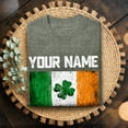 thumbnail image 4 of Jollimate Men's Custom Name Irish Flag T-Shirt, Ireland Clover Graphic Tee Gift for Men, 4 of 6