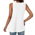 thumbnail image 4 of vigerkar Womens Tank Tops Peplum Tops for Women Dressy Sleeveless V Neck Babydoll Tank Tops (White, L), 4 of 9