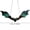 Multicolor*3, variant on 1pcs Single Gothic Teal Black Bat Acrylic Suncatcher Hanging Ornament, Halloween Wall Window Decor Pendant with Metal Chain, Multipurpose Decor for Home Windows, Walls & Christmas Tree