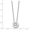 thumbnail image 5 of Chisel Stainless Steel Polished CZ June Birthstone Circle Pendant on a Multi-Link Chain Necklace - 20", 5 of 8