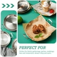 thumbnail image 2 of Miangastore Stainless Steel Food Plate Double Handle Snack Bowl Fried Chicken Serving Tray, 2 of 9