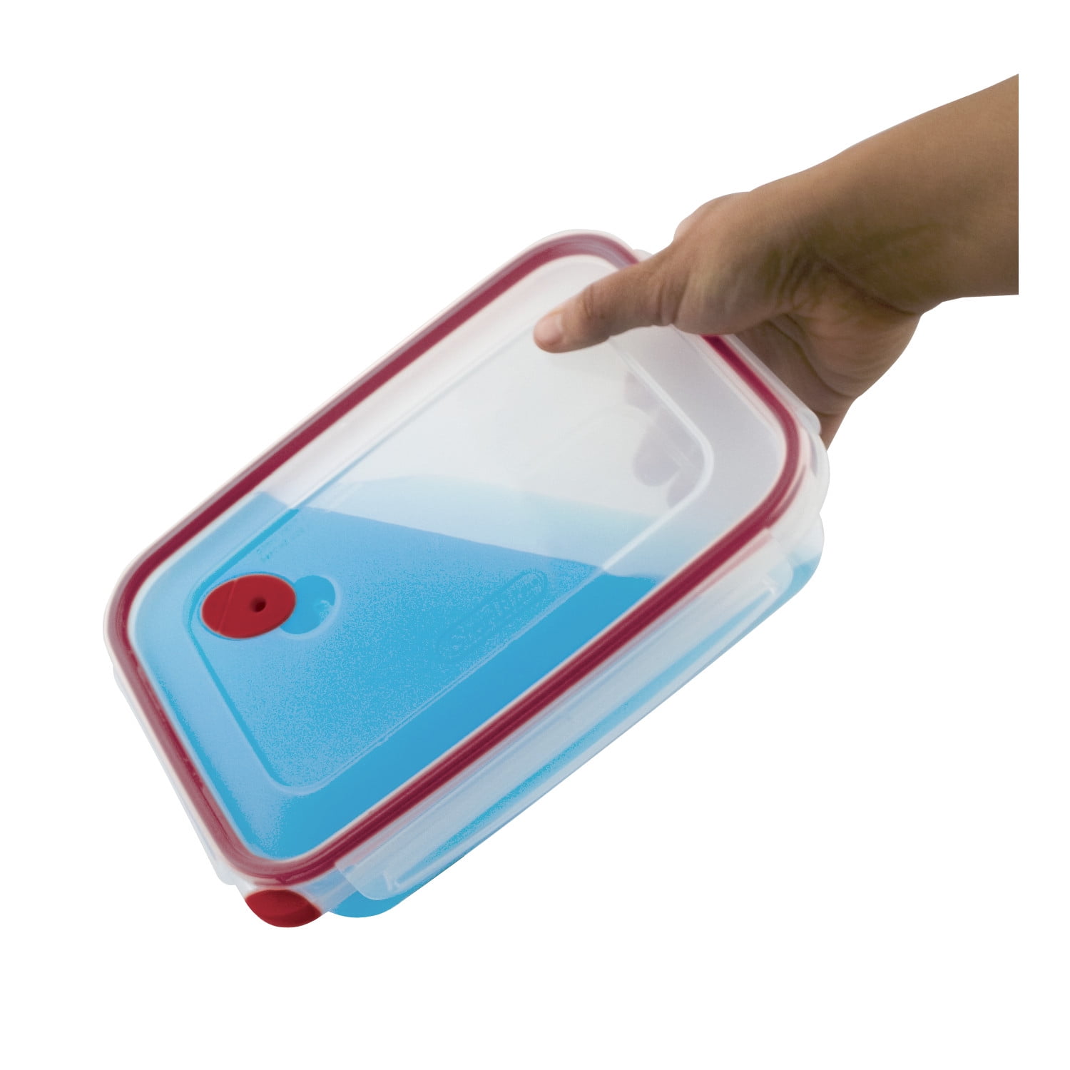 Sterilite Ultra•Seal™ 16.0 Cup Rectangle, Latching Food Storage Container, Airtight Watertight Seal, Red, 4 Count