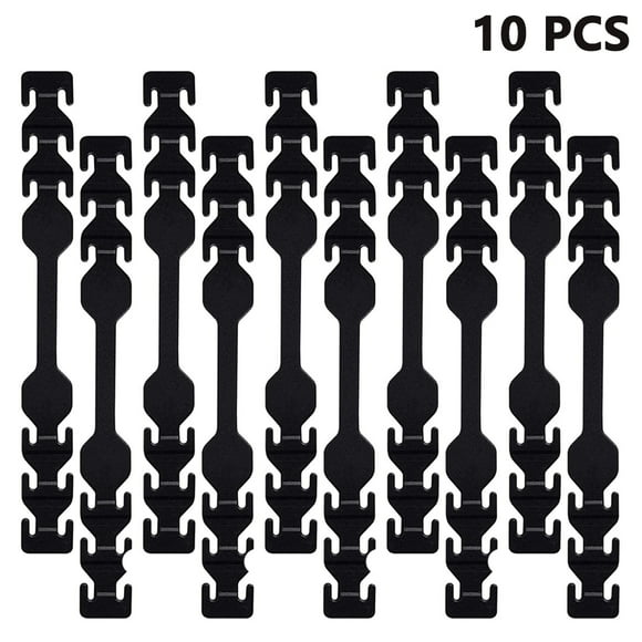 10 Pcs Crochet d'Oreille pour Sangle de Protection Faciale, Boucles de Poignées d'Oreille Antidérapantes Ajustables, Lanière Extensible, Crochet de Ceinture de Protection Faciale