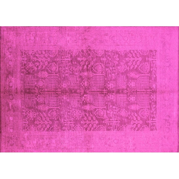 Ahgly Company Indoor Rectangle Oriental Pink Industrial Area Rugs, 3' x 5'