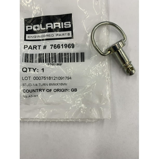 Polaris Snowmobile New OEM 1/4 Turn Fastener, 16mm, 7661969