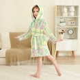 thumbnail image 4 of FORMRS Kids Bathrobe Unisex Hooded Robe Toddler Pajamas Sleepwear, Size 4-6T, Retro Beige Stars, 4 of 7