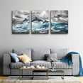 thumbnail image 3 of Hieng Black And White Wall Paintings Wall Art For Living Room Canvas Wall Decor For Bedroom Modern Office Decorations Misty Forest Landscape Abstract Wall Pictures （Only canvas）, 3 of 6