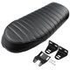 thumbnail image 2 of Asiento de motocicleta Cafe Racer Universal Flat Brat Vintage Saddle Seat para Yamaha (Negro), 2 of 5