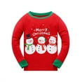 thumbnail image 2 of Toddler Boy Girl 100% Cotton Christmas Pajamas Sets for Baby Boys Snowman Sleepwear Size 8T, 2 of 6
