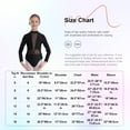 thumbnail image 7 of Linjinx Kids Girls Rhinestones Figure Ice Skating Suit Ballet Dance Leotard Mock Neck Bodysuit Long Blue 12, 7 of 7
