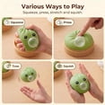 thumbnail image 4 of CQHVKQ 4" Dumpling Squishy Mystery Box, Rainbow Mystery Dumpling Squishy with Blowing Bubbles, Dumpling Stress Squeeze Ball with Steamer Box, Stress Relief Squishy Dumpling Toys for Kids, Green, 4 of 9