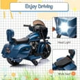 thumbnail image 4 of Licensed Indian Motorcycle 6V Kids Ride on Motorcycle, Battery Powered Electric Motorbike for Toddler with Training Wheels, Headlight, Music, Ride on Toys for 3-6 Years Boys & Girls, Navy Blue, 4 of 9