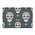 thumbnail image 2 of Toilet Rug Rectangle Bathroom Rugs Non-Slip Soft Plush Machine Washable Contour Bath Mat Funny Cool Skull 24x16, 2 of 9